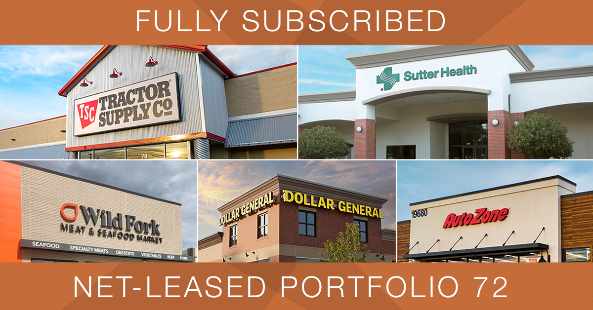 ExchangeRight Fully Subscribes $58.6 Million Net-Leased Portfolio 72 DST