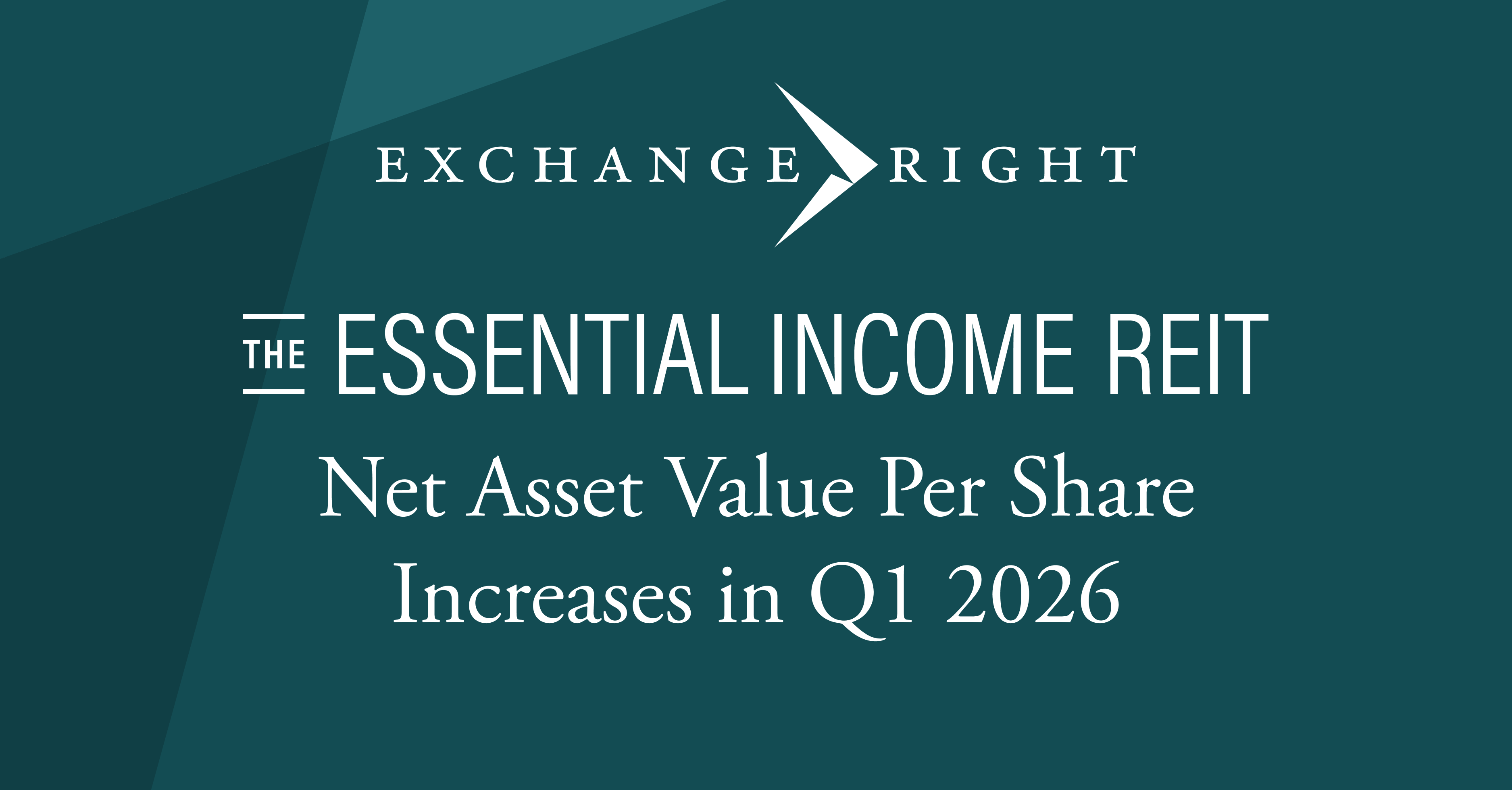Essential Income REIT’s Net Asset Value Per Share Increases in Q1 2026
